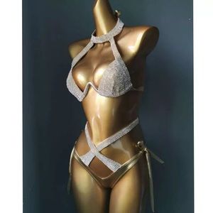 Sexy Rhinestone bathing suit, fit small